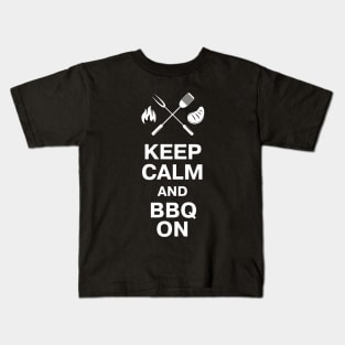 Keep Calm and BBQ ON Kids T-Shirt